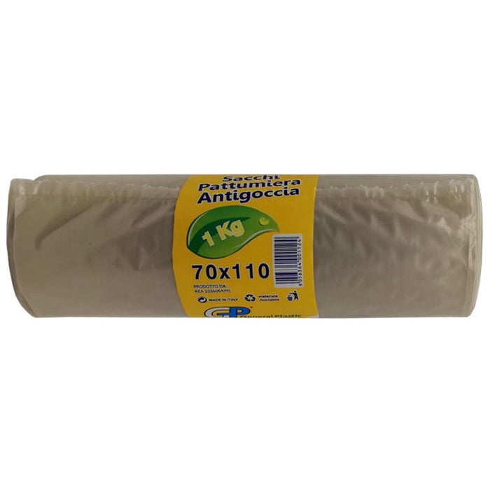 sacchi nettezza urbana in rotolo 70x110 ambra (gr.800 ca) cod:ferx.98245