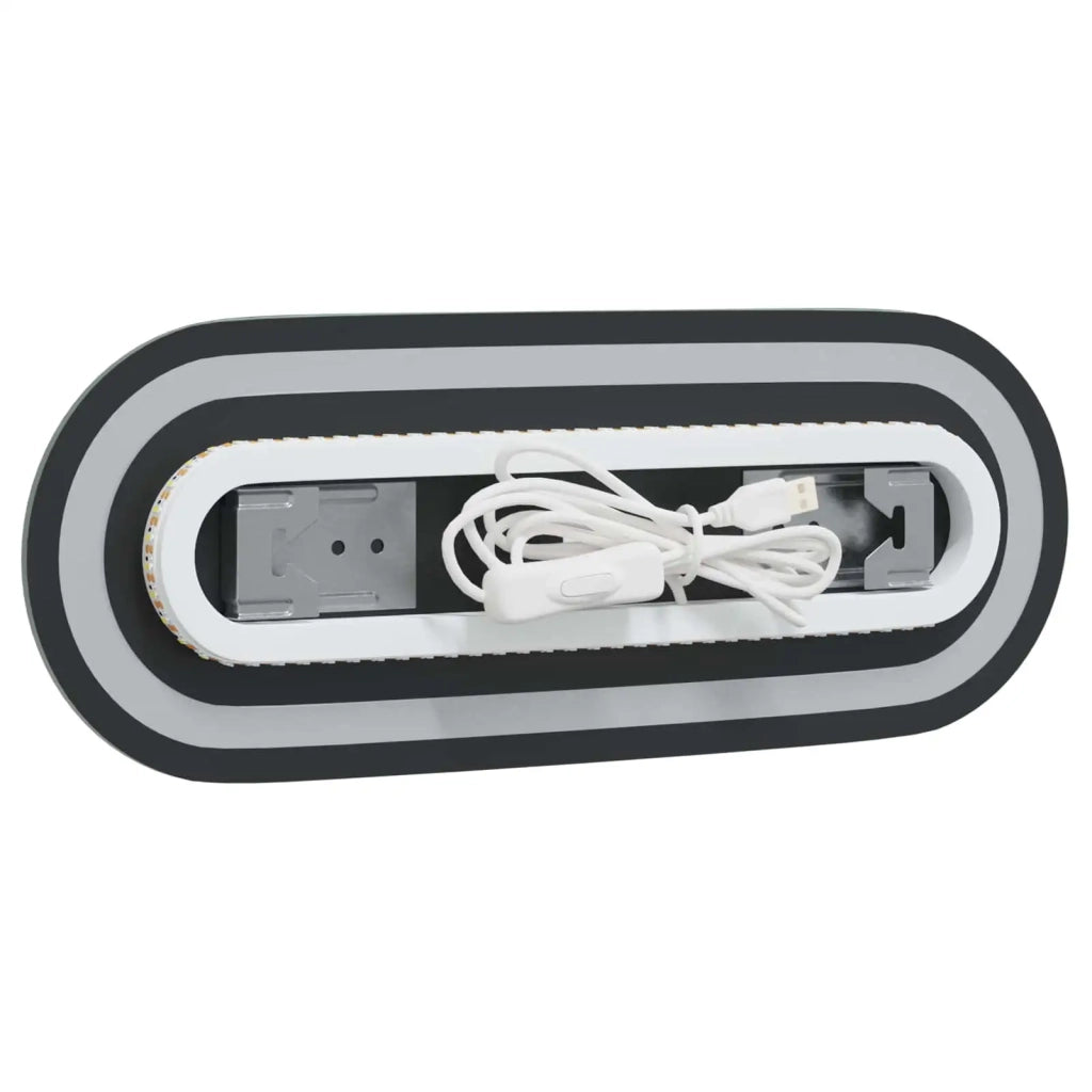 Specchio da bagno LED Trasparente 40 x 15 cm vetro temperato 42045849