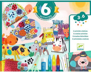 Kit 6 attivita creative, Gli animali e la loro casa,Djeco,Eta 3-6 anni