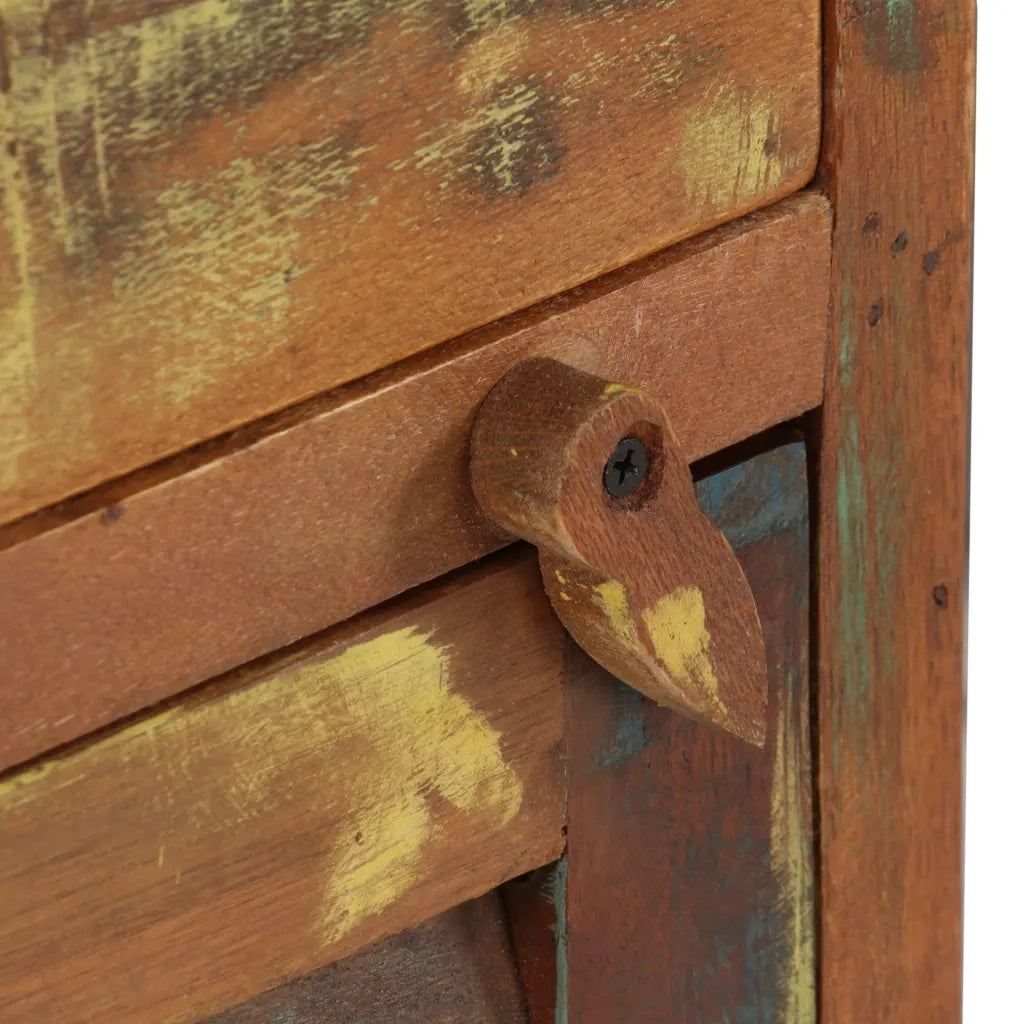 vidaXL Scrivania a Colonna in Legno Massello di Recupero 140x50x77 cm