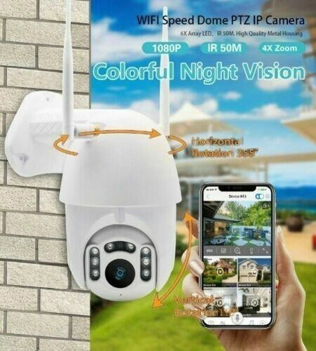 2X TELECAMERA WIFI ESTERNA PTZ ICSEE – SMART CAMERA WIRELESS DA ESTERNO CON ZOOM, ROTAZIONE, VISIONE NOTTURNA E CONTROLLO REMOTO