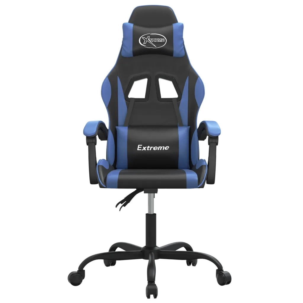 vidaXL Sedia da Gaming Nera e Blu in Similpelle