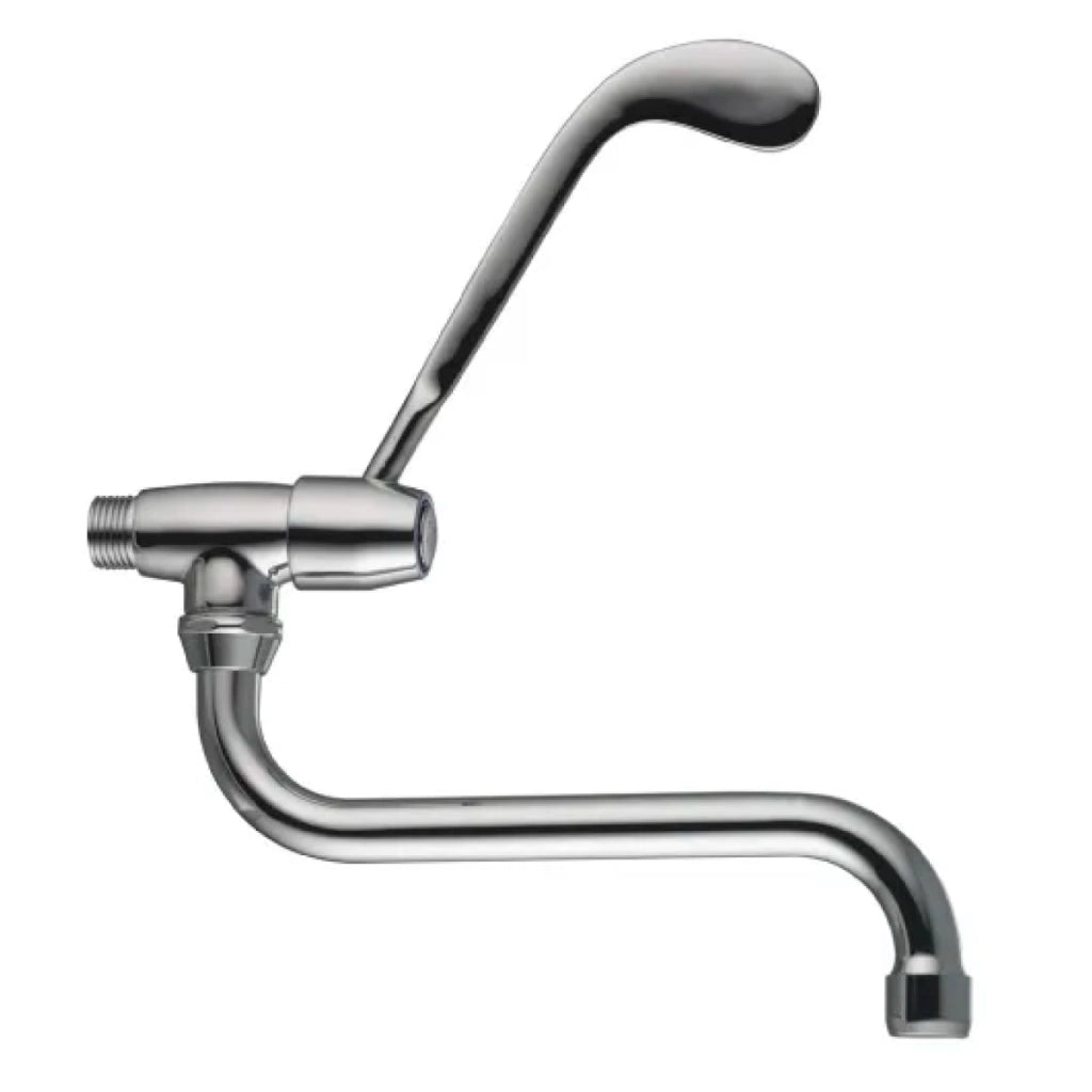 RUBINETTO SNODO A MURO CON LEVA CLINICA 1/2   PORTA & BINI RUBINETTERIE SNC