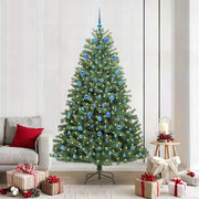 Albero di Natale Artificiale con Rami Pieghevoli Verde 210 cm