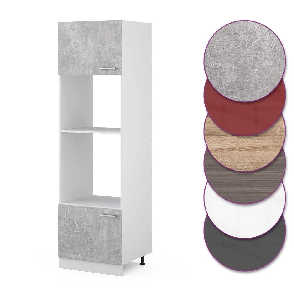 Mobile cucina microonde R-Line Calcestruzzo/Bianco 60 cm Vicco