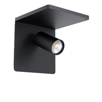 Applique Moderna Ciglie Alluminio Nero 1 Luce Gu10 4,5W