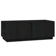 Tavolino da salotto | Tavolino da caff¨¨ | Tavolino da Soggiorno Nero 110x50x40 cm Legno Massello di Pino
