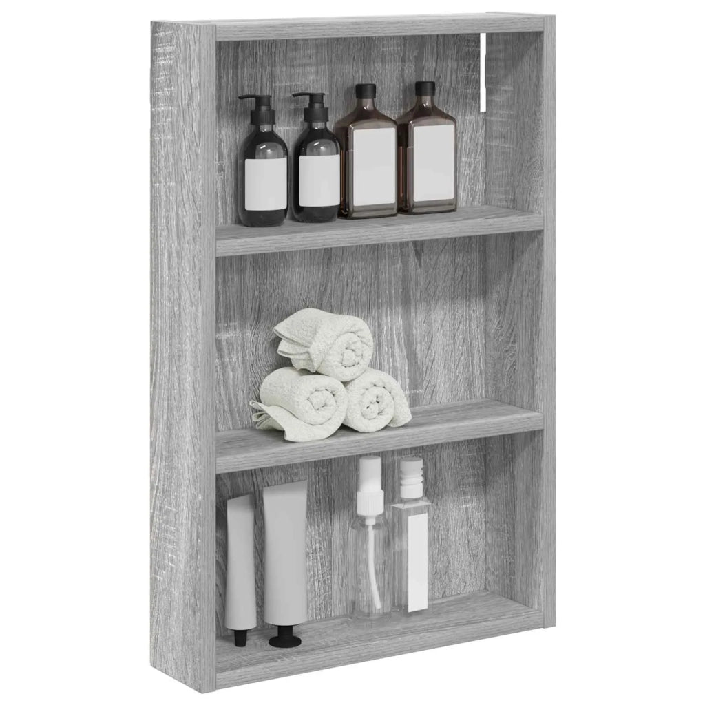 Armadio da bagno a muro Sonoma grigia 40 x 10 x 60,5 cm 889356