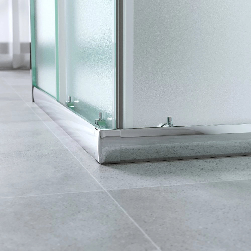 Box Doccia 3 Lati 80x80x80 Cm H185 cm vetro Opaco 6 mm Apertura Scorrevole| Kiro