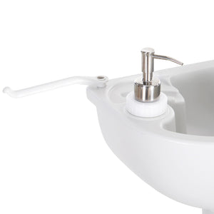 Lavabo Portatile da Campeggio 17L 51x33,5x103 cm con Ruote in HDPE  Grigio Chiaro