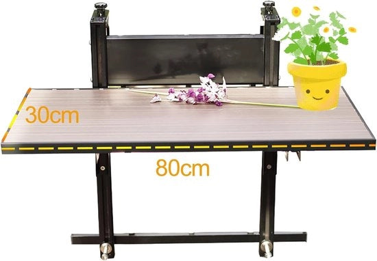 Balkon tafel bar per reling, tavolo da giardino pieghevole, tavolo multifunzionale per rail opknoping, tavolo da giardino regolabile per terrazza, terrazza, tetto e veranda