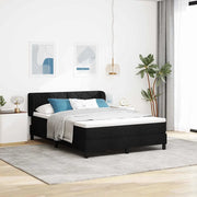 Letto a molle con materasso Nero 140 x 200 cm Tessuto 3340089