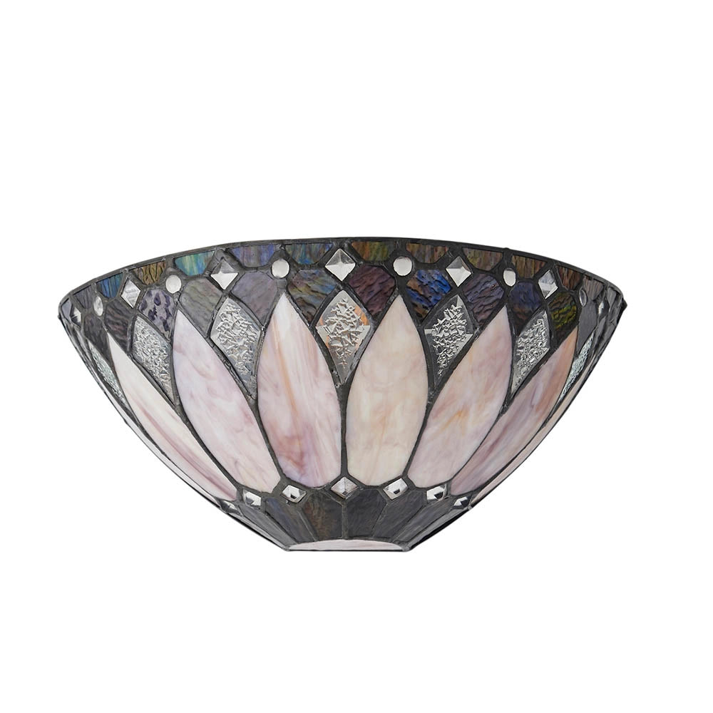 Applique Art Déco vetro semicerchio Tiffany BROOKLYN E14 40W