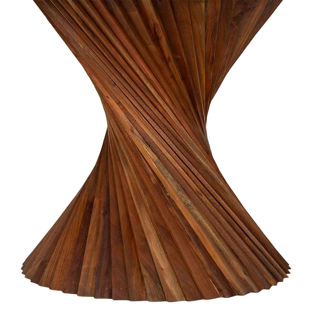 Tavolo da pranzo in legno marrone 130x130x75h cm