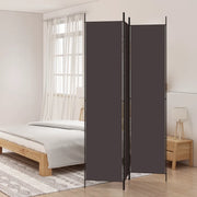 Divisorio Ambienti | Divider per stanze | Paravento a 3 Pannelli Marrone 150x220 cm in Tessuto
