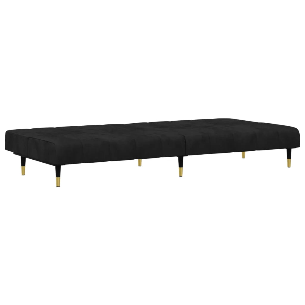 Set di Divani 2 pz Nero in Velluto