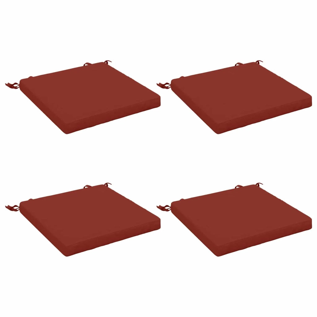 Cuscini per Sedia in 4 Pezzi SOEST 4 pz 100% Poliestere Rosso 944448