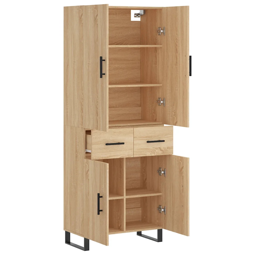 Credenza Rovere Sonoma 69,5x34x180 cm in Legno Multistrato 3198172