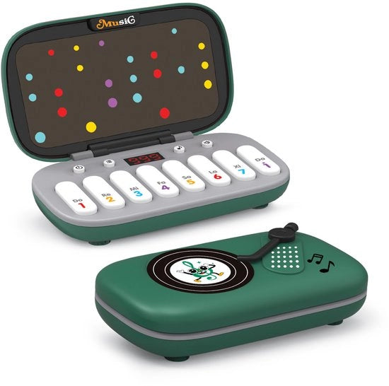 Pianino per bambini, tastiera elettronica multifunzionale giocattolo per ragazzi e ragazze, giocattolo educativo e musicale (verde).