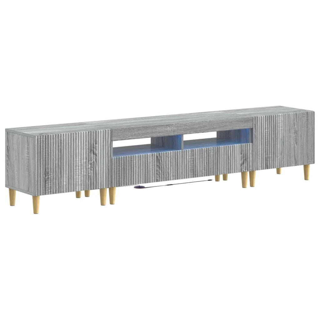 Mobile TV LED a 5 pezzi Sonoma grigio Legno ingegnerizzato 3416604
