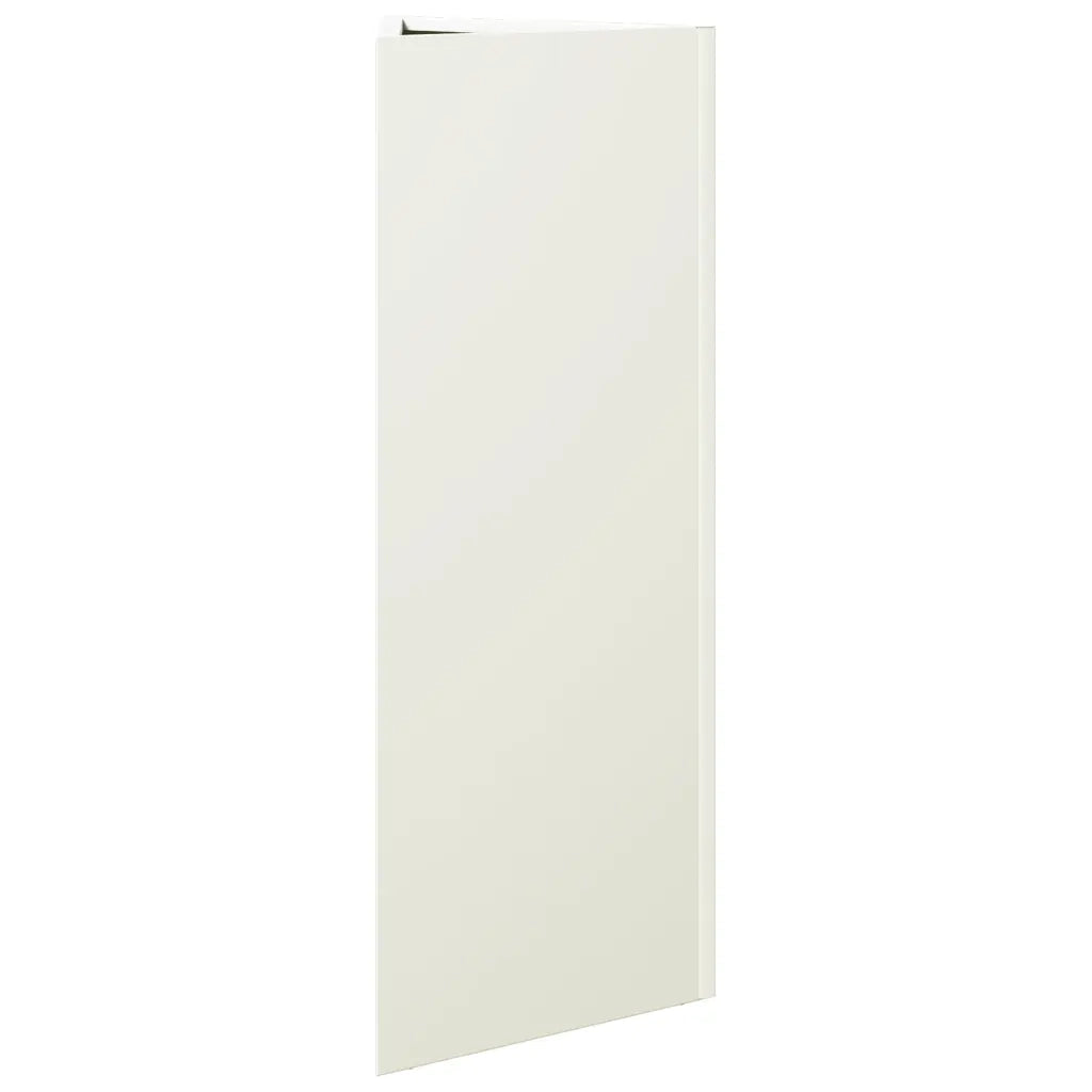 Fioriere 2 pz Bianche Triangolari 30x26x75 cm in Acciaio