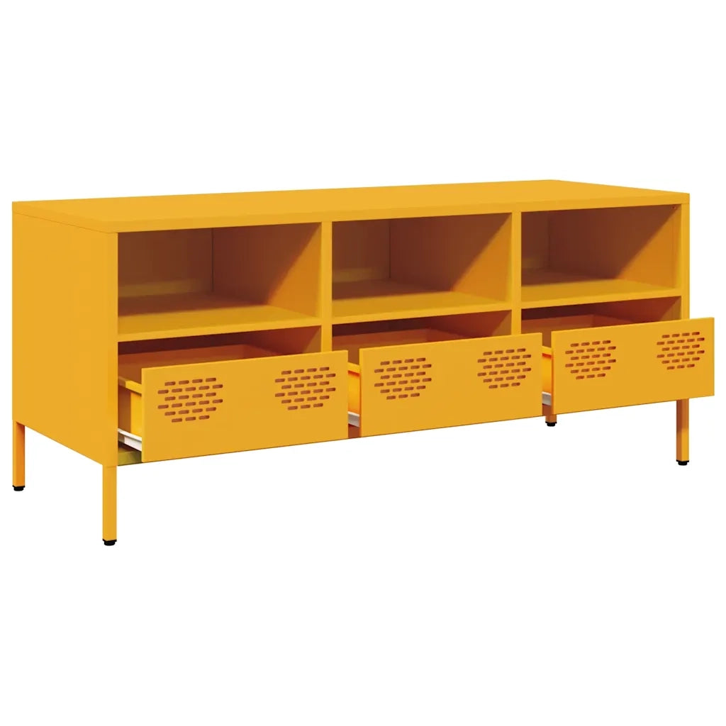Mobile TV Giallo Senape 101,5x39x43,5 cm in Acciaio