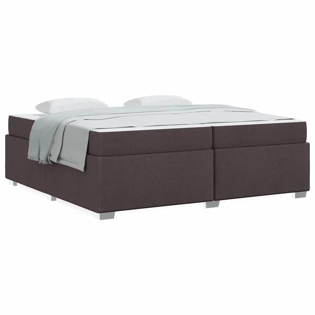 vidaXL Struttura del letto Marrone scuro 200 x 200 cm Tessuto