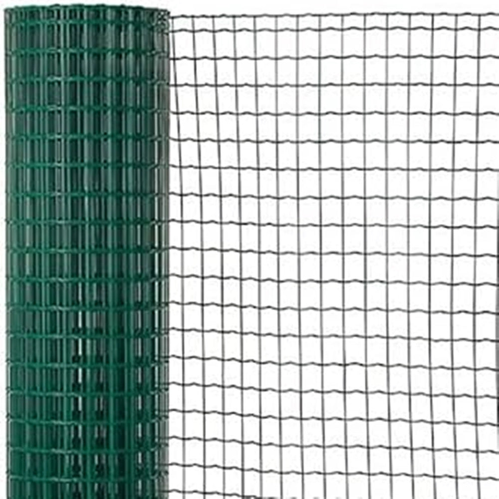 Trade Shop - Set 3pz Rotolo Rete Di Plastica Verde Maglia Quadra 10x10mm 0.5x5mt Recinzione 219380 -