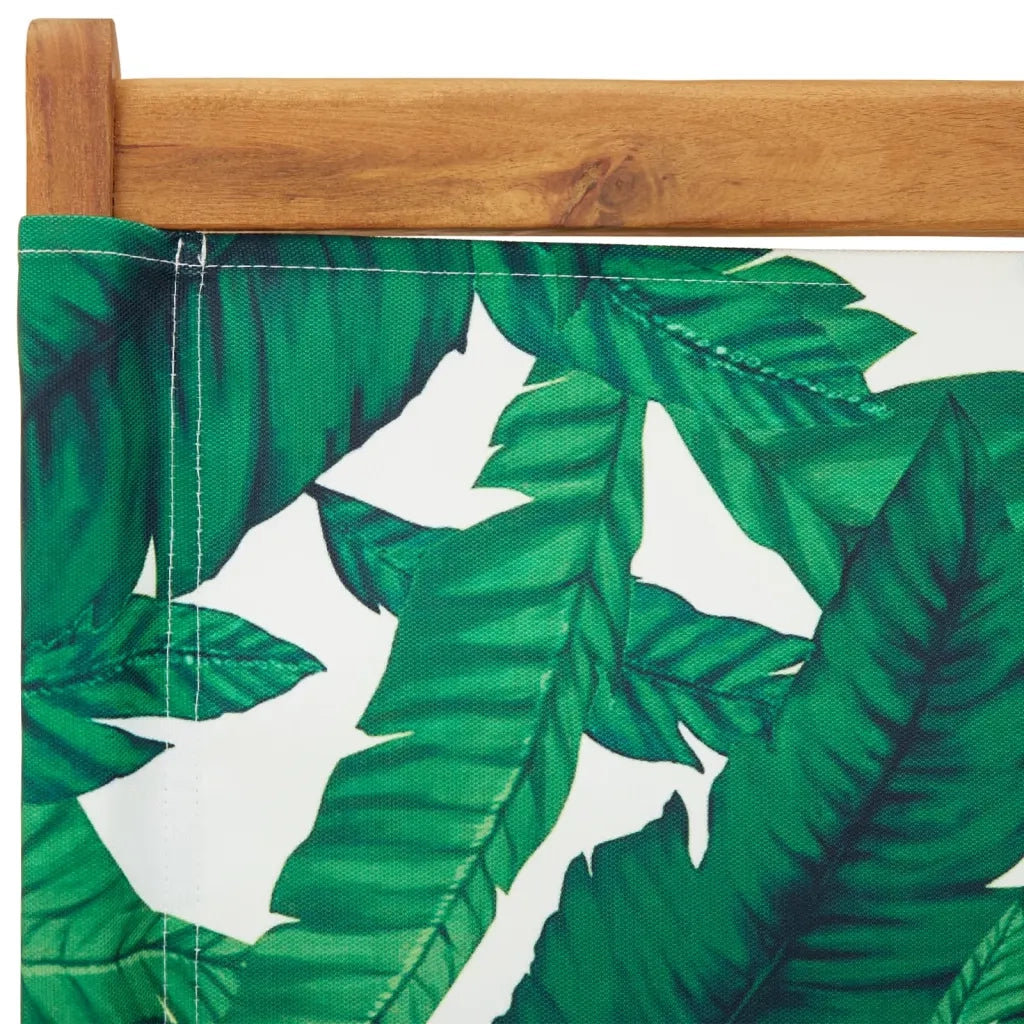 Sedie da Giardino Pieghevoli 8pz Verde Tessuto e Legno Massello 3214651