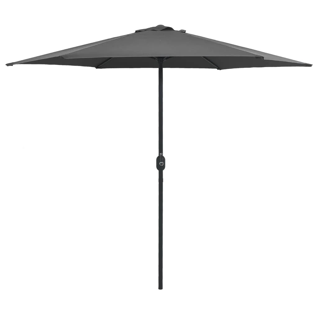 Ombrellone da esterno e palo in alluminio 270 x 246 cm antracite 02_0008285