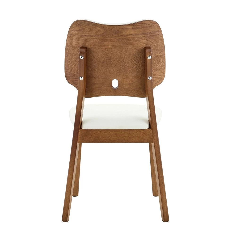 Set 2 Sedie da Pranzo con Schienale a Farfalla ¨C MINIMAL ¨C Seduta Imbottita, Legno, Design Moderno