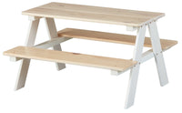 set pic nic bimbi cm 90x82x50h kit tavolo e sedute in legno cod:ferx.98294