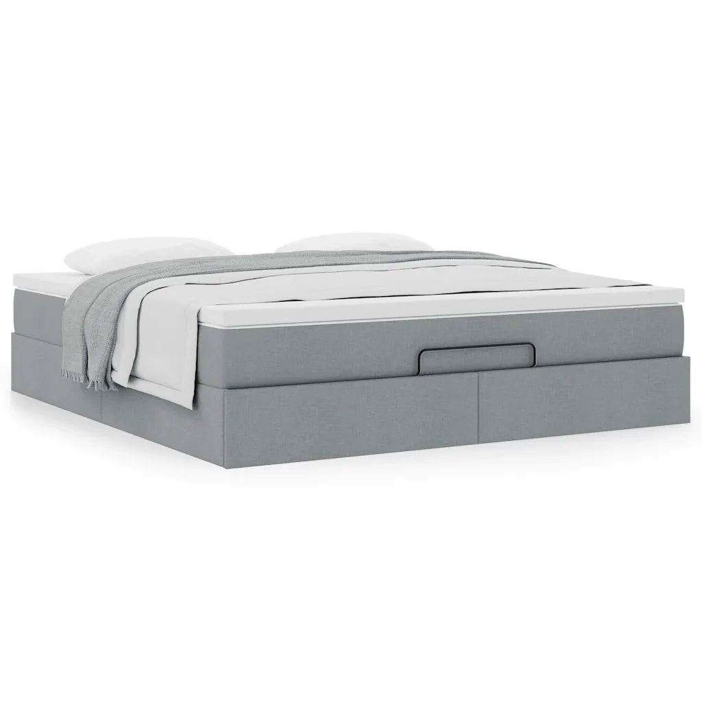 Struttura Letto Pouf con Materasso 180x200 cm in Tessuto 3311127
