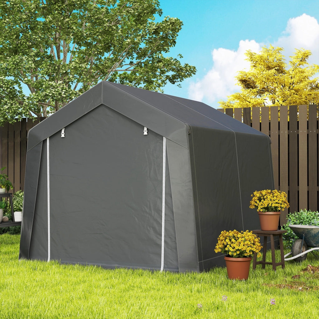 Tenda da Giardino 3x3m ¨C Zephmum ¨C Grigio Acciaio Galvanizzato
