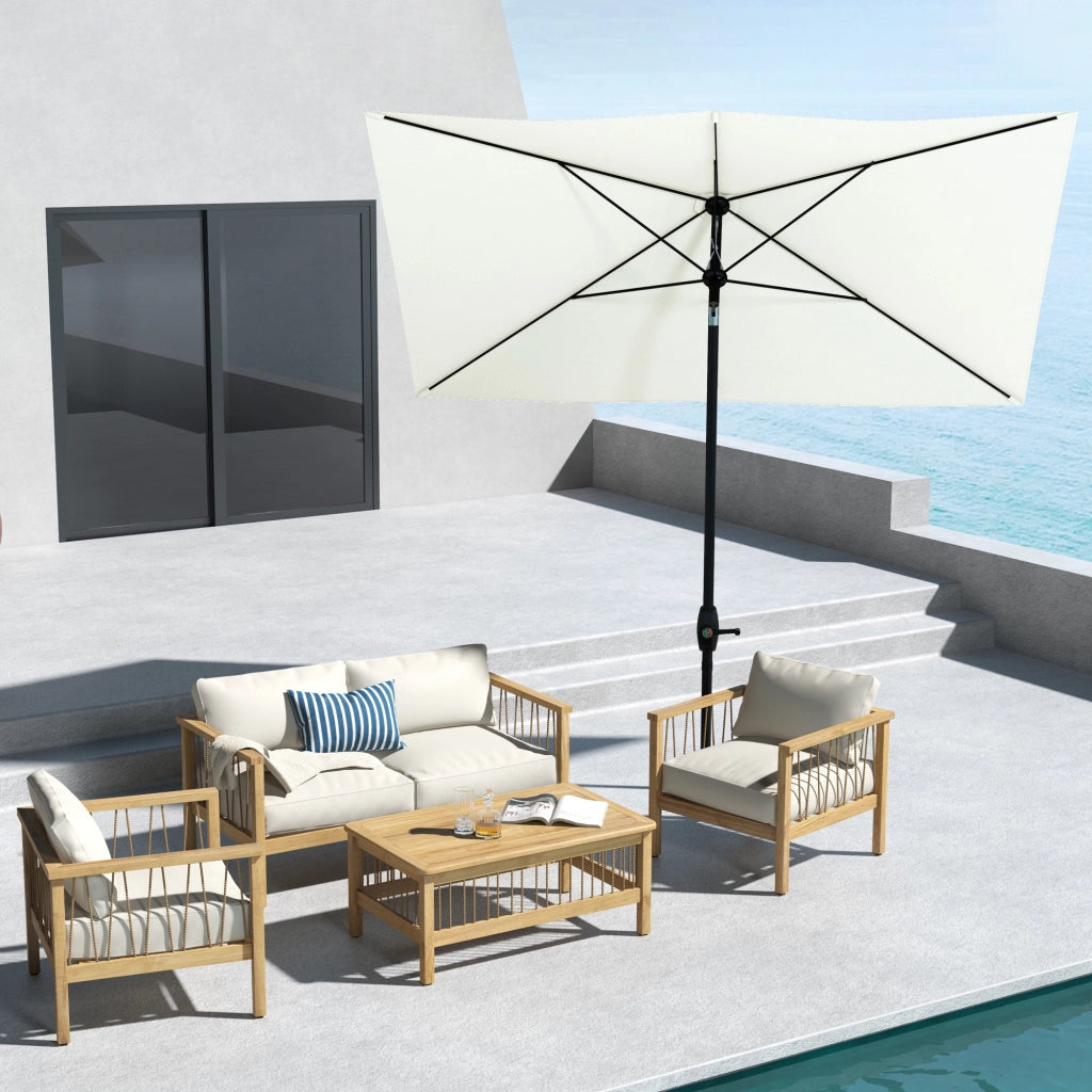 Parasole rettangolare inclinabile ¨C zephmum ¨C beige 200x300 cm