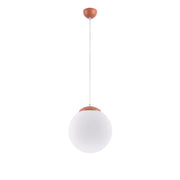 Lampada a sospensione UGO 30 ocra rossa