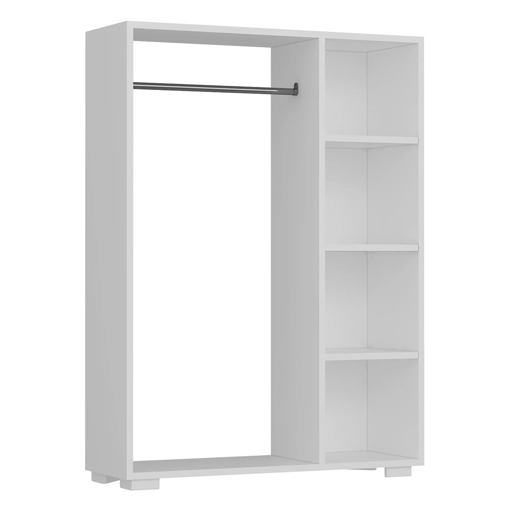 Mobiletto con 4 scomparti portaoggetti 123 x 90 x 30 cm bianco 03_0006359