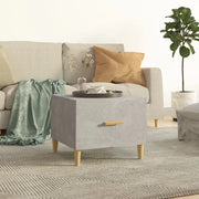 Tavolino Salotto Grigio Cemento 50x50x40 cm Legno Multistrato 812716