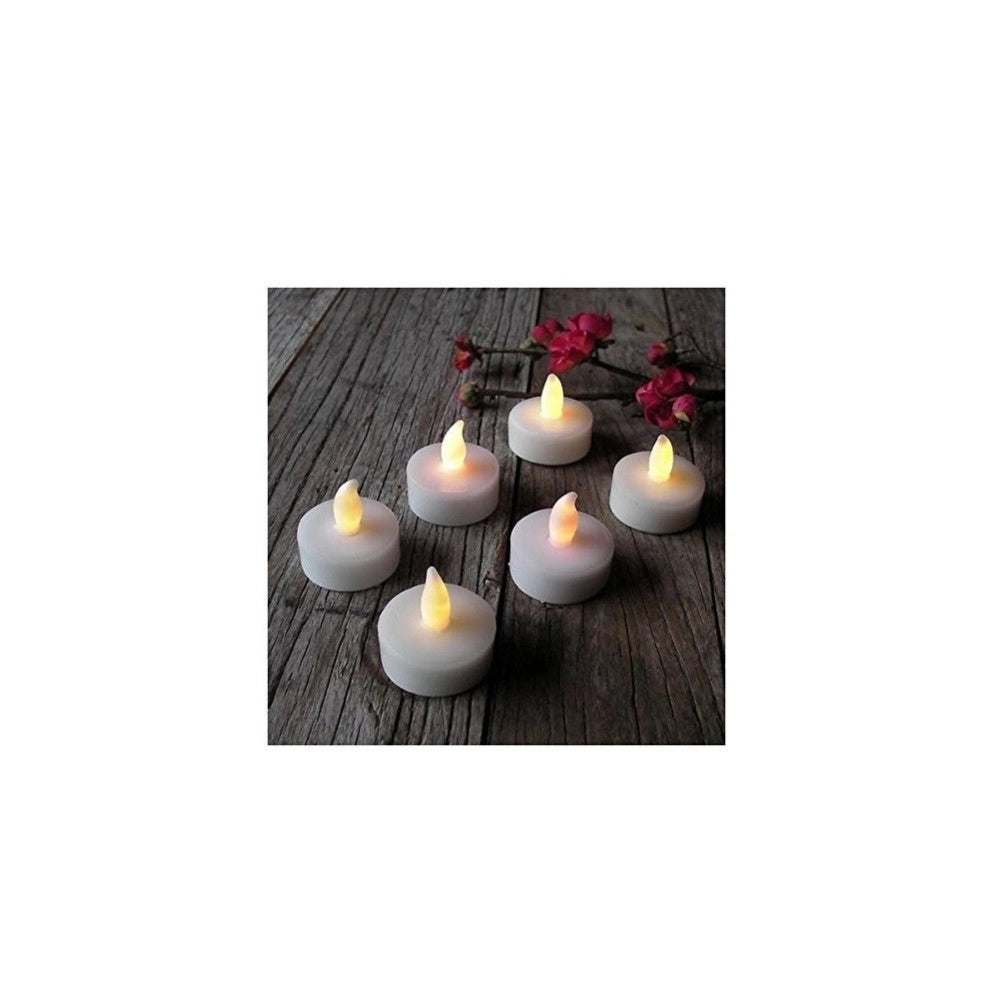 Trade Shop - Kit Candele Candeline A Led Fiamma Tremolante Lumini Con Batterie Incluse Calda -