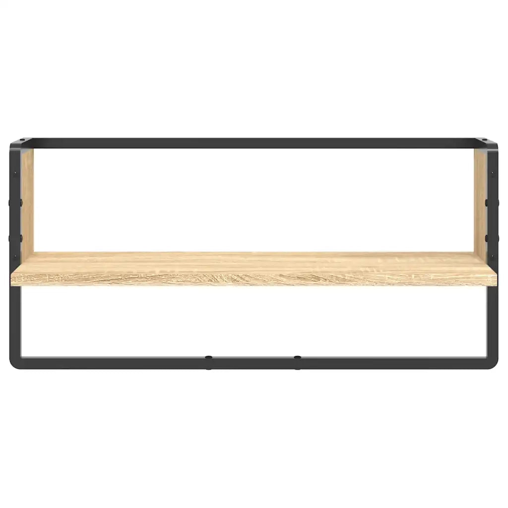 Mensola a Parete con Asta Rovere Sonoma 65x25x30 cm 836289