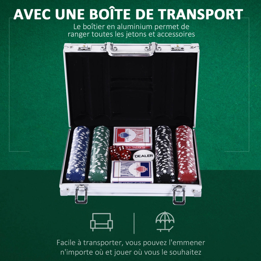 Scatola Poker Completa ¨C zephmum ¨C 200 gettoni 2 mazzi carte 2 chiavi alluminio