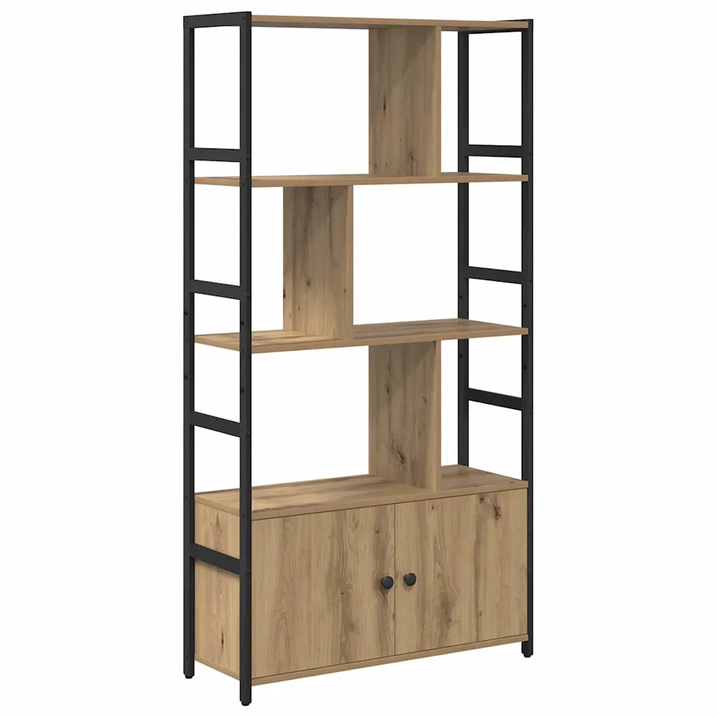 Libreria-Scaffale per Libri-Mobile di Stoccaggio Rovere artigianale 80 x 30 x 155,5 cm