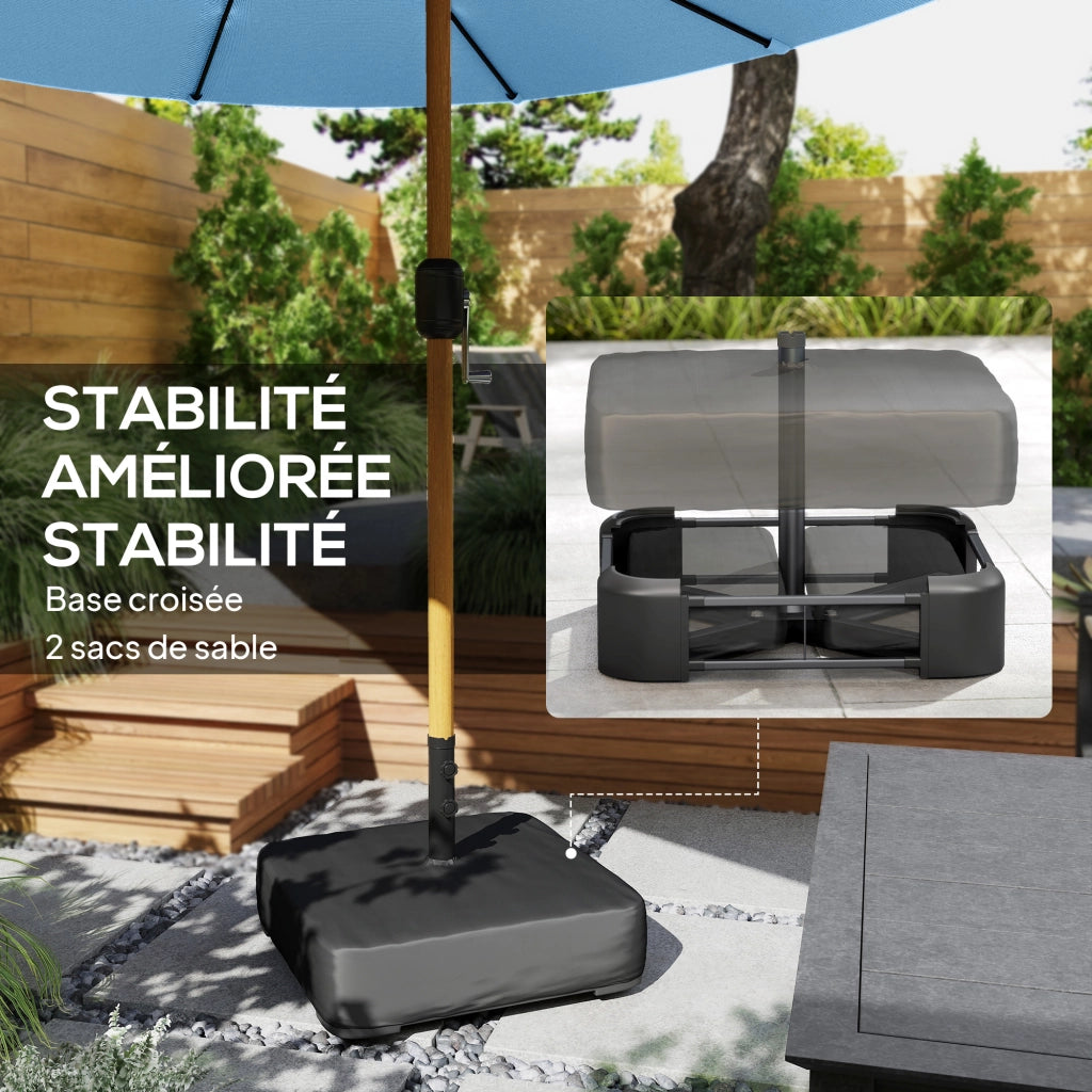Ombrellone doppio da giardino ¨C zephmum ¨C blu 5x3 m
