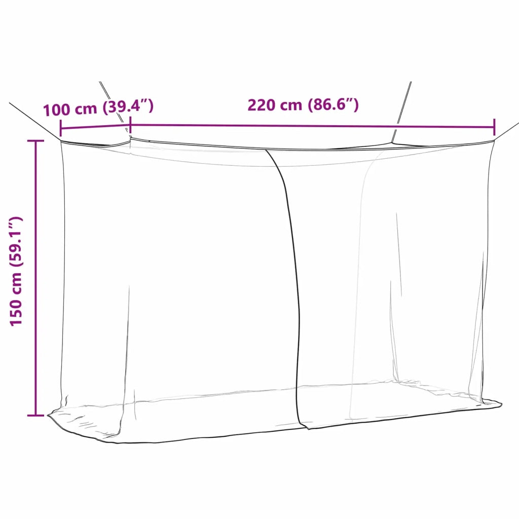Zanzariera per letto 156 maglia 3 pcs Nero Poliestere 42033573