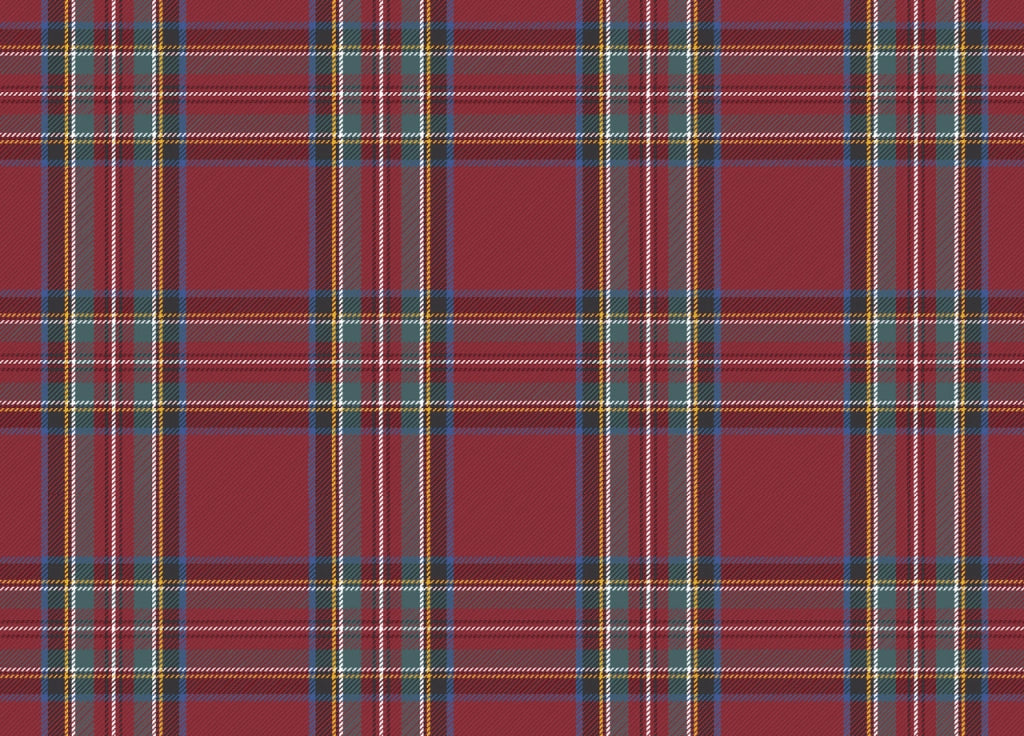 Coppia Coprisedia Con Schienale Antimacchia Scozzese Rosso Tartan Perth