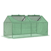 Serra in alluminio con finestra, serra in PE per pomodori e piante, telaio freddo 120x60x60 cm, verde