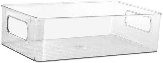Organizzatore Portatile con Finestra - Doppio Manico - Alta Qualità PET - Organizzatore per la Casa - Soluzione di Archiviazione Ideale - Adatto per Ufficio e Cucina - Scatola di Archiviazione