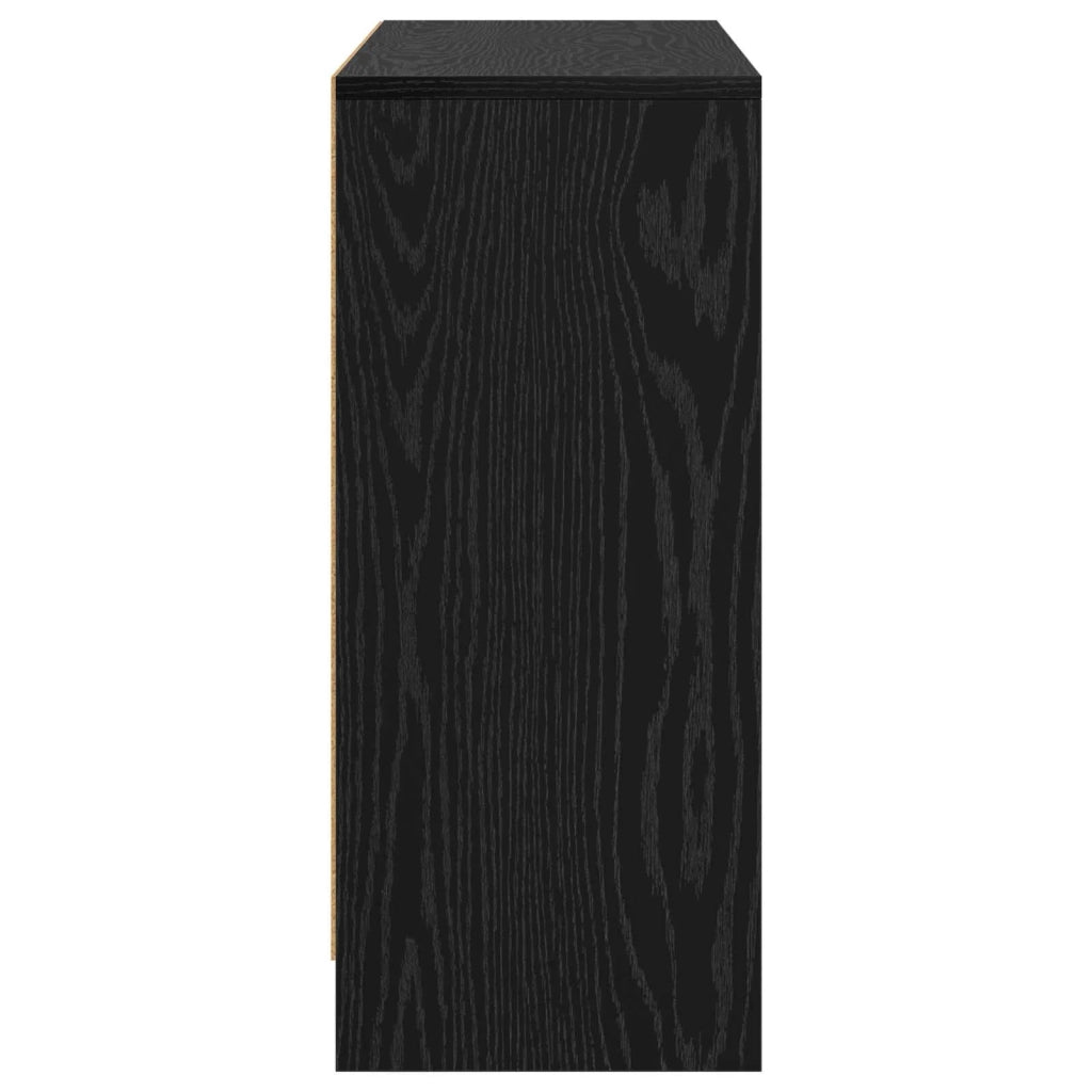 Credenza con cassetto Rovere Nero 88,5 x 27,5 x 63,5 cm