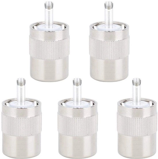 Connettore UHF PL-259 Coassiale 5 pezzi - Connessione RF - Adatto per GPS e Antenna - 50 Ohm - Alta qualità