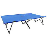 Lettino prendisole sedia a sdraio lettino prendisole letto da giardino mobili da giardino pieghevole 2 posti blu acciaio 02_0012788